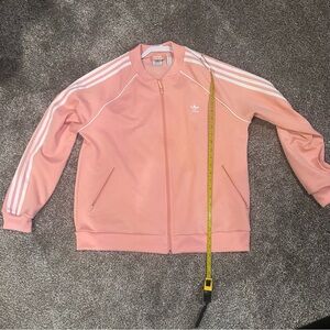 Adidas XL women’s peach knit Track Jacket